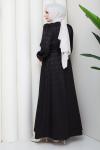 Şule tesettür elbise  Siyah
