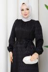Şule tesettür elbise  Siyah