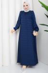 Şule tesettür elbise  Lacivert