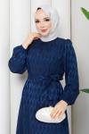 Şule tesettür elbise  Lacivert