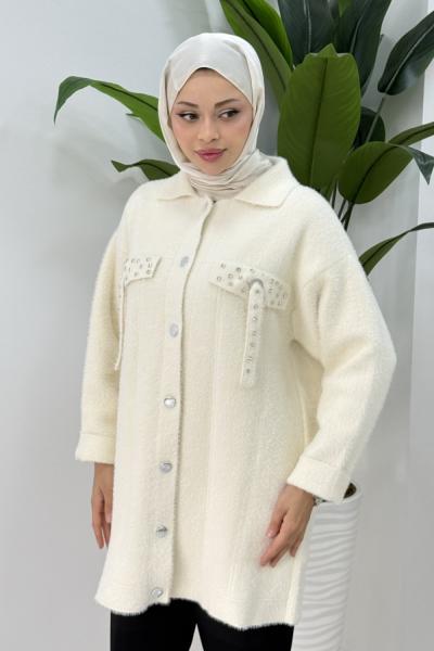 Tansu triko hırka  Ekru