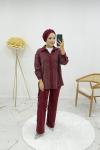 Taşlı takım Bordo