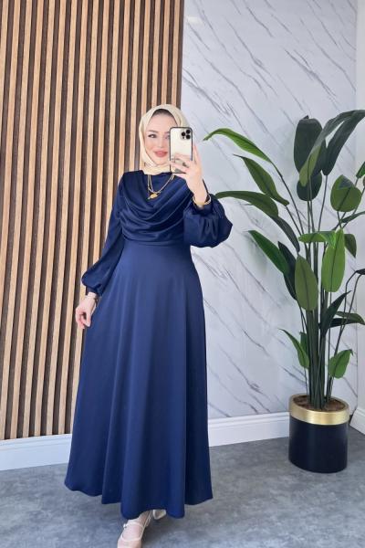 Umay elbise  Lacivert