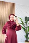Umay elbise  Bordo