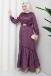 Ümran elbise  Mor