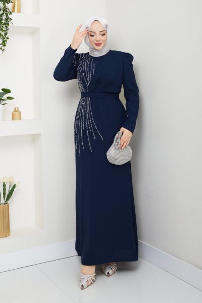 Yağmur abiye Lacivert