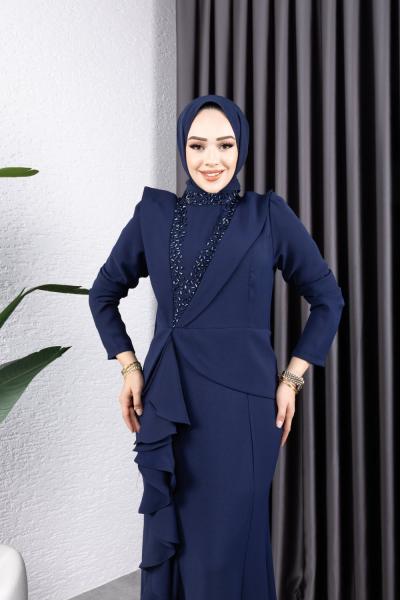 Zeliha abiye  Lacivert Marin