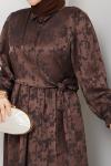 Zerrin elbise Kahverengi
