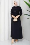 Zümra tesettür elbise  Siyah