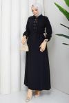 Zümra tesettür elbise  Siyah