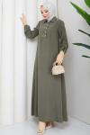 Zümra tesettür elbise  Yeşil