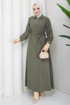 Zümra tesettür elbise  Yeşil