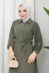 Zümra tesettür elbise  Yeşil