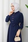 Zümra tesettür elbise  Lacivert