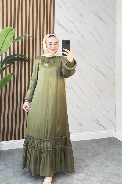 Behice tesettür elbise  Yeşil