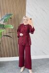 Erva üçlü takım  Bordo