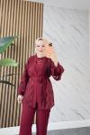 Erva üçlü takım  Bordo