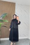 Meliha etekle takım Siyah