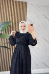 Tülay tesettür elbise  Siyah
