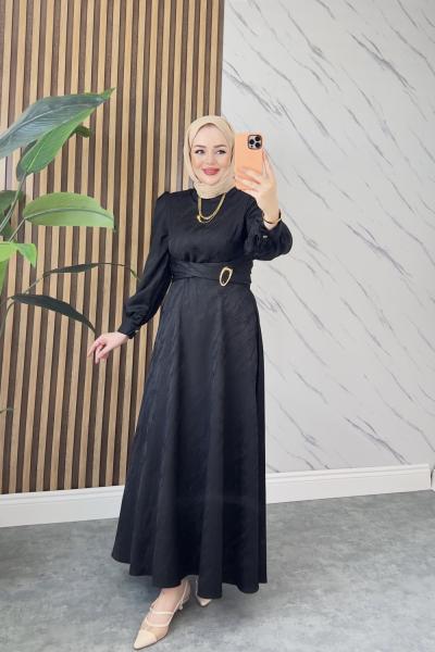 Liva tesettür elbise  Siyah