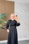 Liva tesettür elbise  Siyah
