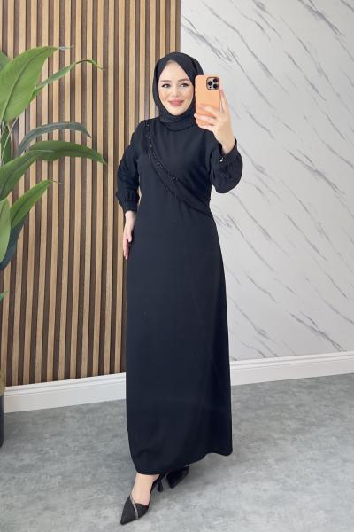 Asiye tesettür elbise  Siyah