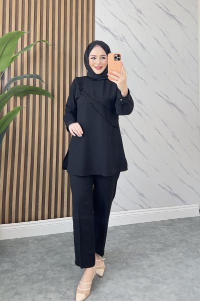 Nefise tesettür takım  Siyah