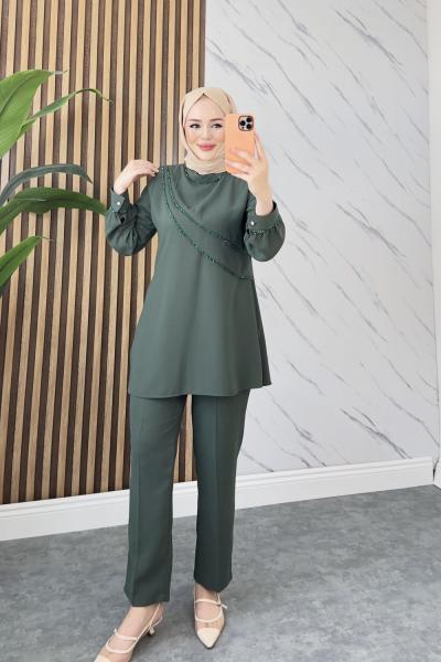 Nefise tesettür takım  Yeşil