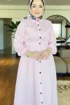 Mina tesettür elbise  Pembe