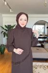 Handan elbise Kahverengi
