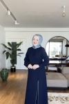 Çiğdem tesettür elbise  Lacivert