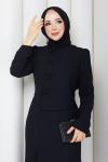 Rüveyda tesettür elbise Siyah