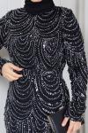 Hazal tesettür abiye  Siyah
