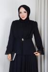 Hilal tesettür abiye  Siyah