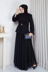 Hilal tesettür abiye  Siyah