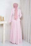 Hilal tesettür abiye  Pembe