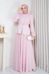 Hilal tesettür abiye  Pembe