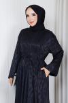 Selin tesettür elbise Siyah