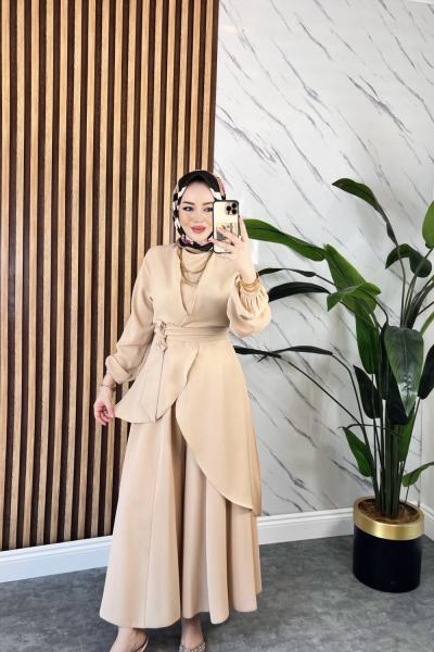 Manolya takım Bej