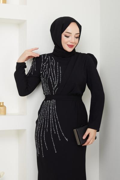 Yağmur abiye Siyah