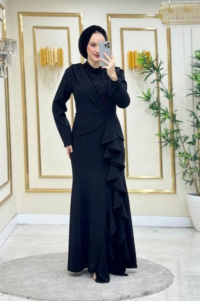 Zeliha abiye  Siyah Zambak