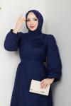 Gül elbise Lacivert