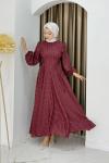 Mesia elbise Bordo
