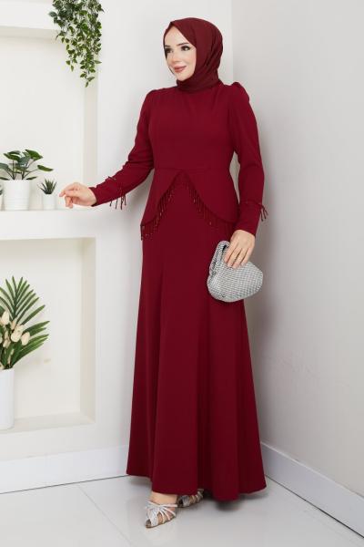 Ezgi abiye Bordo