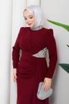 Rezzan abiye elbise  Bordo
