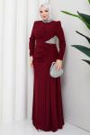 Rezzan abiye elbise  Bordo