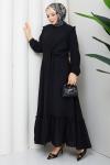 Diva linda etekli takım Siyah