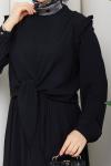 Diva linda etekli takım Siyah