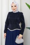 Eva abiye elbise  Lacivert