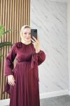 Bircan tesettür elbise  Bordo